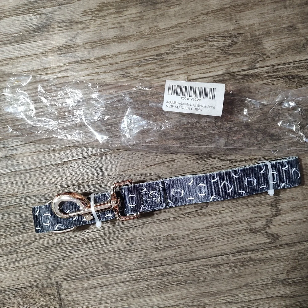 Football Black and White Patterned 9ft Dog Leash